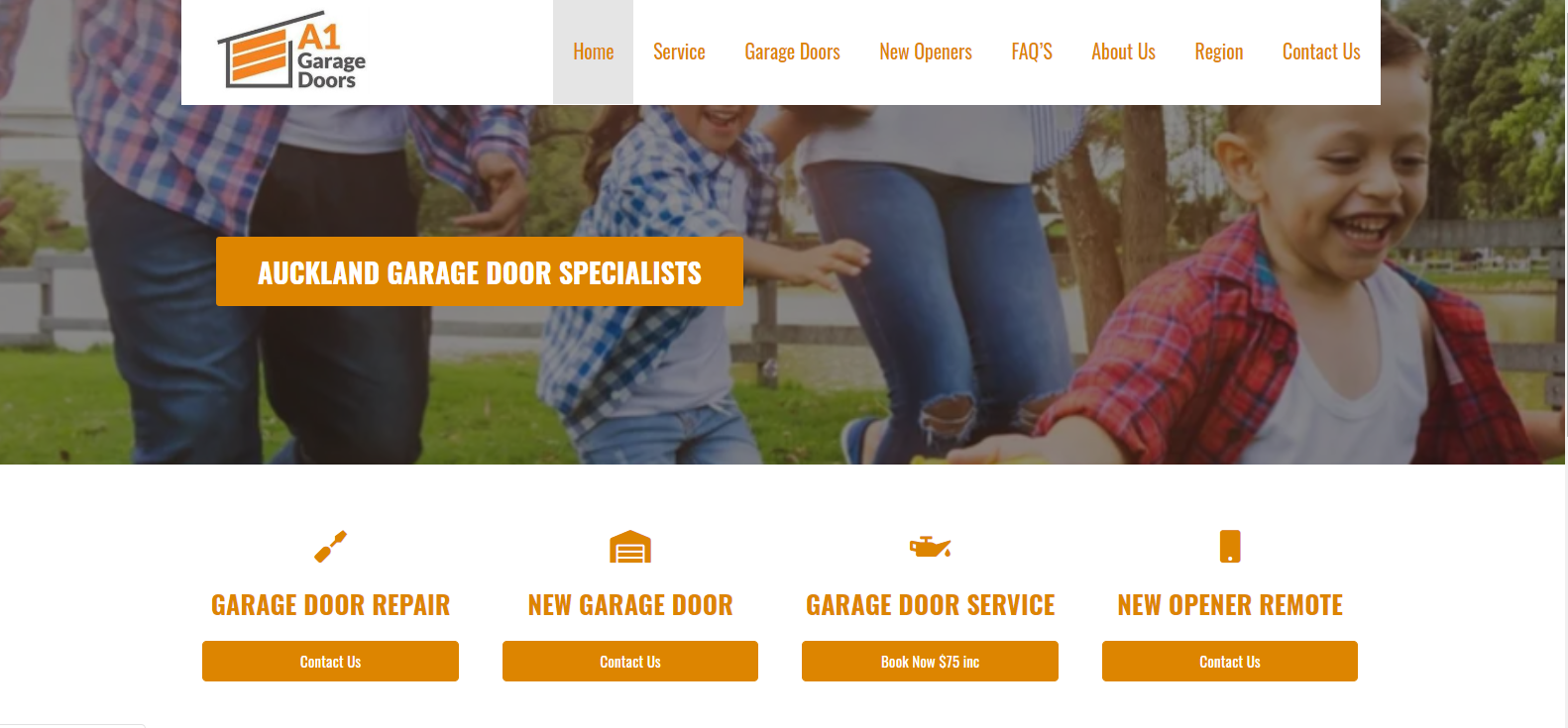 a1 garage doors website